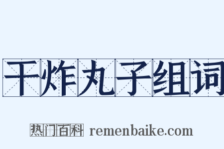 干炸丸子组词是什么意思的图片